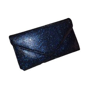 Elegant Blue purple rhinestone Clutch Bag